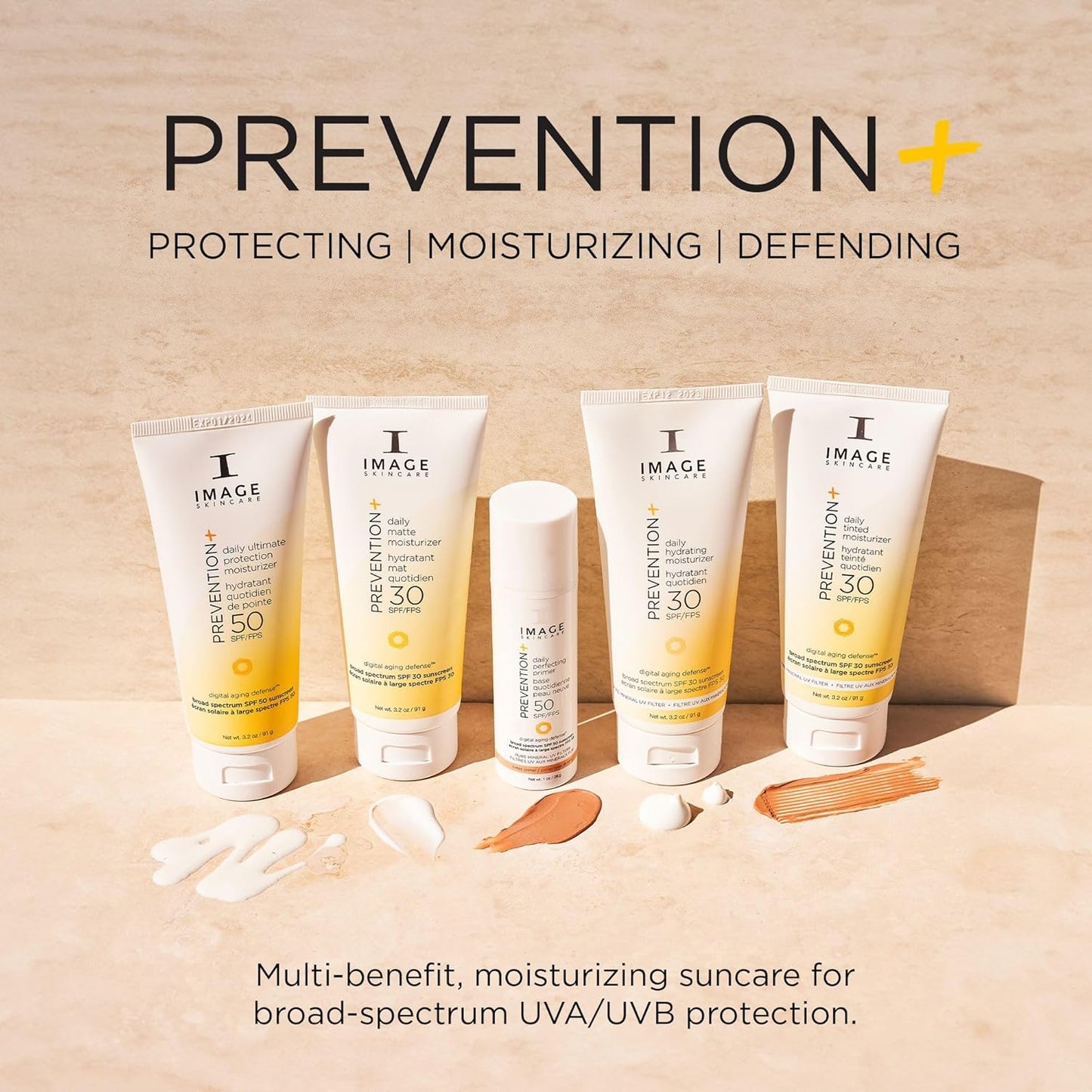 IMAGE Skincare PREVENTION+ Daily Ultimate Protection Moisturizer , SPF 50 Face Sunscreen Lotion, Zinc Oxide, Blendable with No White Cast, 3.2 oz