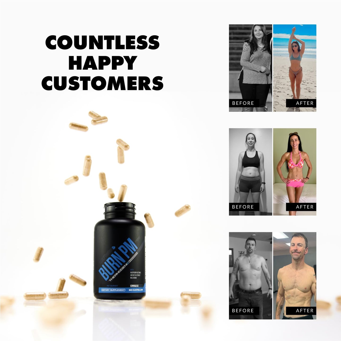 Sculpt Nation by V Shred Burn Thermogenic Fat Burner for Men & Women - Daytime Fat Burner Metabolism Booster - Premium Capsimax Cayenne Pepper, Chromax, Patented Ingredients - 60 Natural Veggie Pills