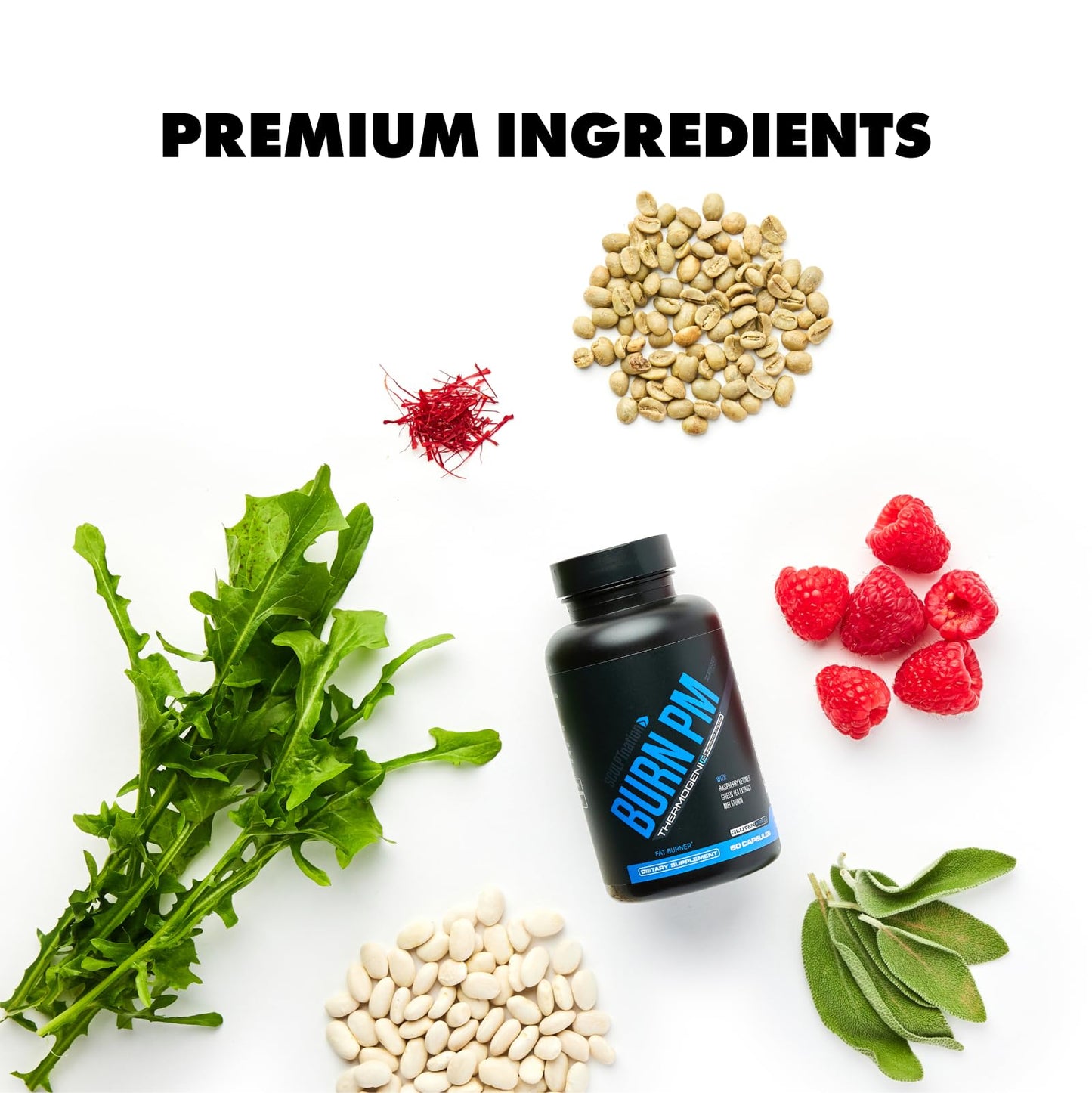 Sculpt Nation by V Shred Burn Thermogenic Fat Burner for Men & Women - Daytime Fat Burner Metabolism Booster - Premium Capsimax Cayenne Pepper, Chromax, Patented Ingredients - 60 Natural Veggie Pills